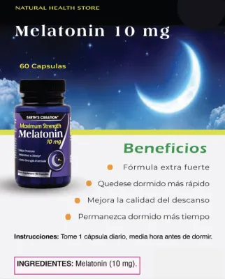 MELATONINA 10 MG - APOYO NATURAL PARA UN SUEÑO REPARADOR